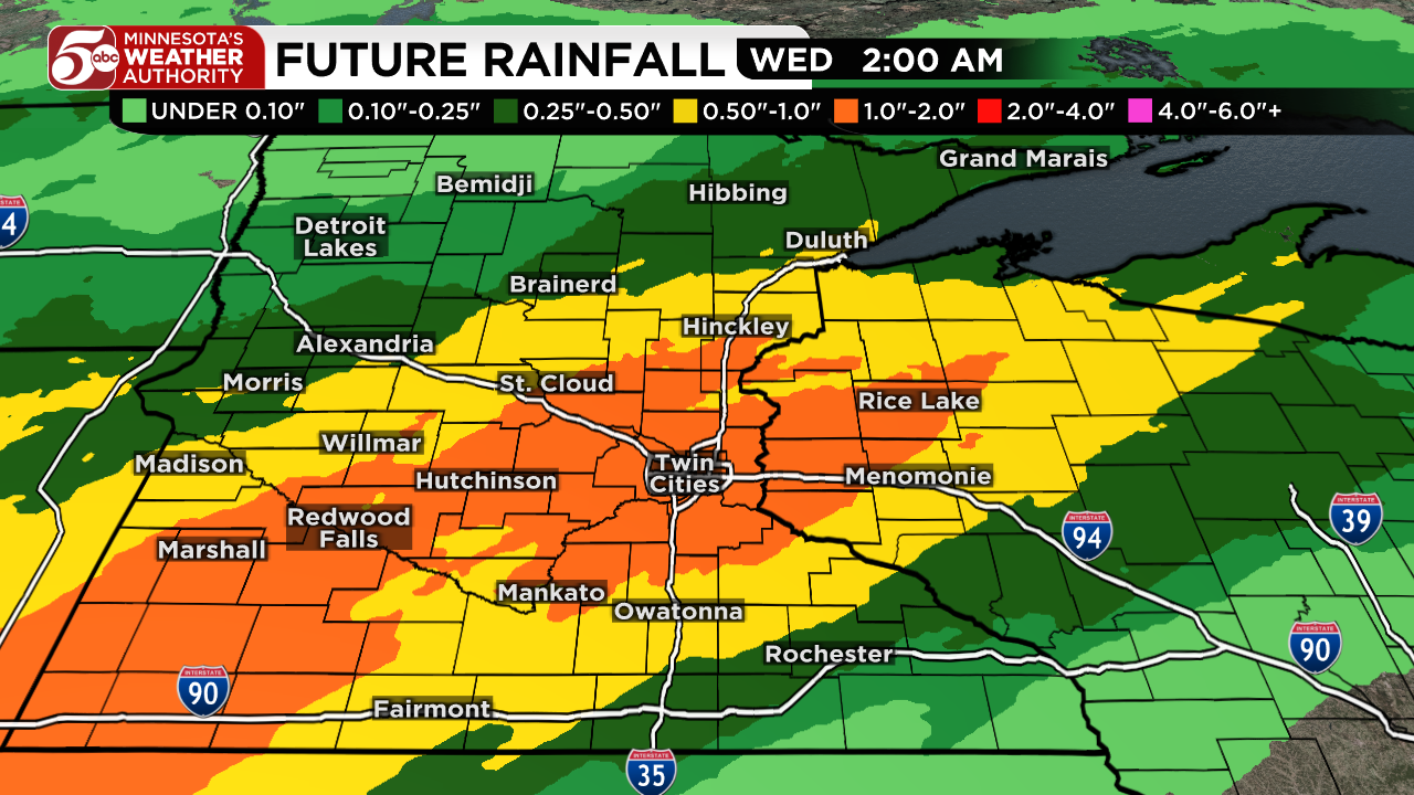 Rainy start to week, warmer days return — KSTP 5, Eden Prairie Community news