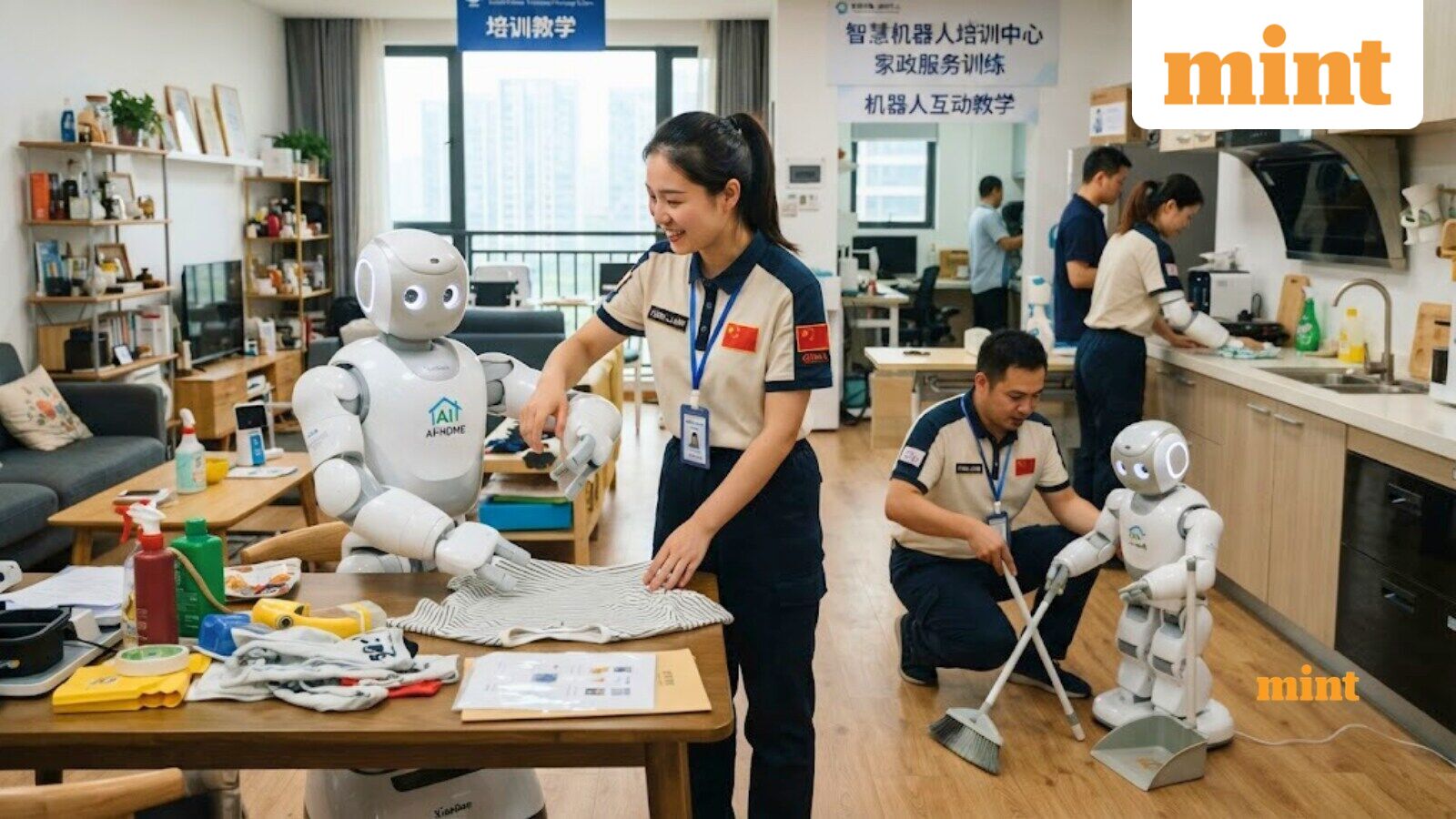 Workers in China are teaching robots everyday chores, earning ₹57,000 monthly by folding clothes, sweeping floors, more — Mint India, Eden Prairie Technology news